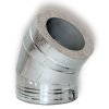 Отвод 45° DOTH D115 с изол.50мм, нерж321/оцинк (Вулкан) - 
