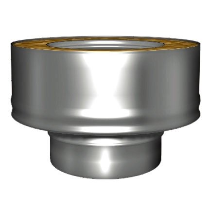 Переходник моно-термо V50R с D120 на D120/220, нерж 321/304 (Вулкан) Переходник моно-термо с D120 мм на D120/220 мм, двустенный с раструбно-профильным соединением. Материал изготовления: нержавеющая сталь AISI 321/304. Ищете дымоходы из нержавейки? Поможем подобрать, доставим по России -Домотехника!