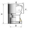Дефлектор DDH D200 с изол.50мм, нерж321/нерж304 (Вулкан) - 