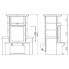 Печь 34 GT ECOplus, jeansblau 155, рамка хром (Hark) - 