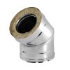 Отвод V50R 45° D150/250, нерж 321/304 (Вулкан) - 