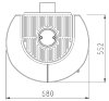 Печь 17 NHGT ECOplus, konigsblau 150, черная рамка (Hark) - 