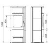 Печь 98 ECOplus, creme-weib 118, черная рамка (Hark) - 