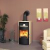 Печь 17 F GT ECOplus, quarz-weib 430, черная рамка (Hark) - 