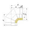 Отвод V50R 90° D120/220, нерж 321/304 (Вулкан) - 
