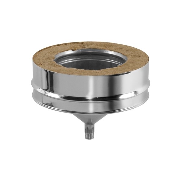 Конденсатосборник V50R D180/280, нерж 321/304 (Вулкан) Конденсатосборник двустенный с раструбно-профильным соединением на трубу с диаметром 180/280 мм. Материал изготовления: нержавеющая сталь AISI 321/304. Ищете дымоходы из нержавейки? Поможем подобрать, доставим по России -Домотехника!
