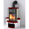 Печь 63 GT ECOplus, bodeaux-rot/stone 310/252, черная рамка (Hark) - 