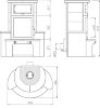 Печь 63 GT ECOplus, bodeaux-rot/stone 310/252, черная рамка (Hark) - 
