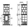 Печь Bella Rosa 15 ECOplus, hellbraun, черная рамка (Hark) - 