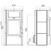 Печь 44 GT ECOplus, nero assoluto, рамка хром (Hark) - 