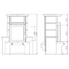 Печь 34 GT, deco-cotto 351, черная рамка (Hark) - 
